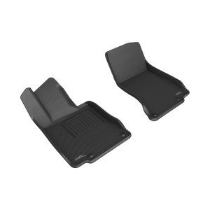 Mercedes-Benz C-Class Floor Mats - Front - 3D MAXpider - Kagu - Black - `22-`24 Mercedes-Benz C-Class Floor Mats - Front - 3D MAXpider - Kagu - Black - `22-`24